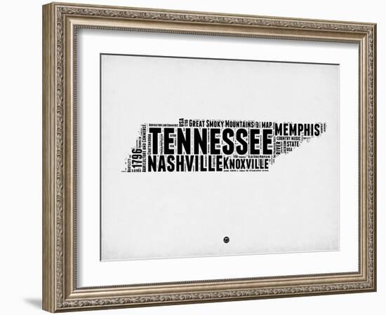 Tennessee Word Cloud 2-NaxArt-Framed Art Print