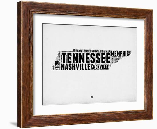 Tennessee Word Cloud 2-NaxArt-Framed Art Print