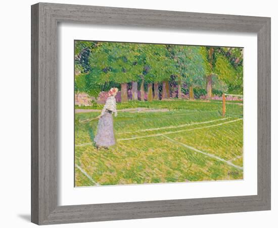 Tennis at Hertingfordbury, 1910-Spencer Frederick Gore-Framed Giclee Print