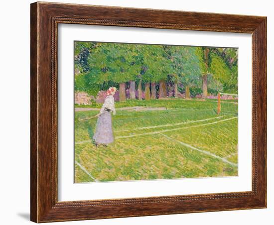 Tennis at Hertingfordbury, 1910-Spencer Frederick Gore-Framed Giclee Print