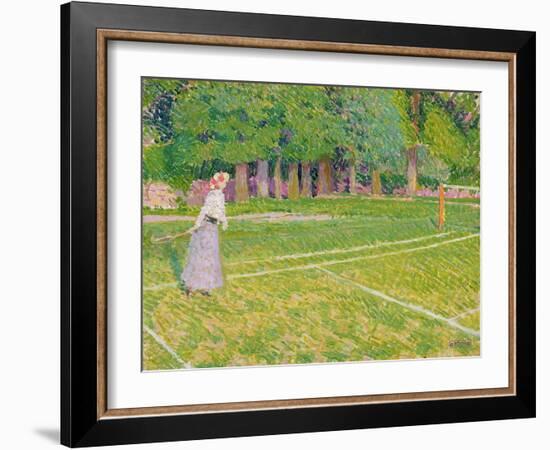 Tennis at Hertingfordbury, 1910-Spencer Frederick Gore-Framed Giclee Print