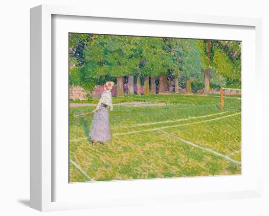 Tennis at Hertingfordbury, 1910-Spencer Frederick Gore-Framed Giclee Print