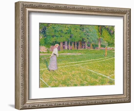 Tennis at Hertingfordbury, 1910-Spencer Frederick Gore-Framed Premium Giclee Print