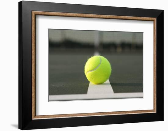 Tennis Ball Court close on the Court Lines-33ft-Framed Photographic Print