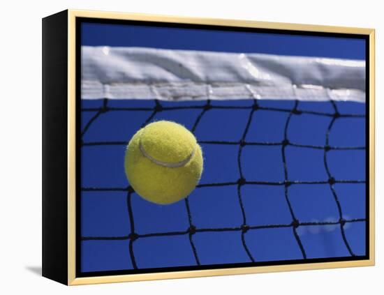 Tennis Ball Hitting Net-null-Framed Premier Image Canvas