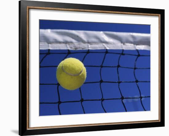 Tennis Ball Hitting Net-null-Framed Photographic Print