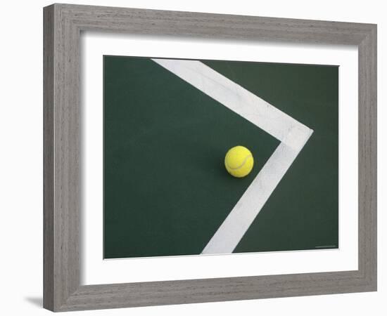 Tennis Ball on Court-null-Framed Photographic Print