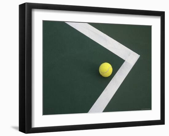 Tennis Ball on Court-null-Framed Photographic Print