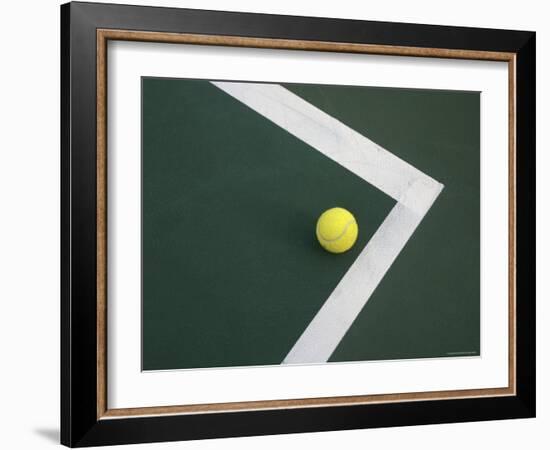 Tennis Ball on Court-null-Framed Photographic Print