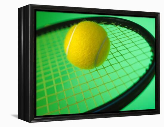 Tennis Ball on Racquet-null-Framed Premier Image Canvas