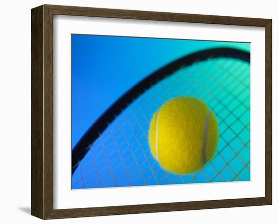 Tennis Ball on Racquet-null-Framed Photographic Print