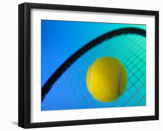 Tennis Ball on Racquet-null-Framed Photographic Print