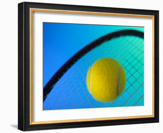 Tennis Ball on Racquet-null-Framed Photographic Print