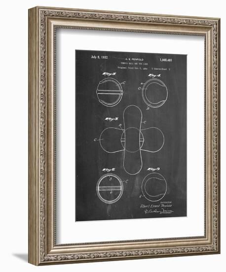 Tennis Ball Patent-null-Framed Art Print