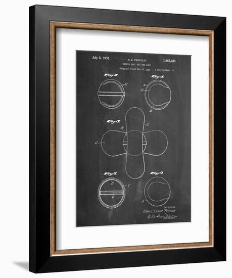 Tennis Ball Patent-null-Framed Art Print