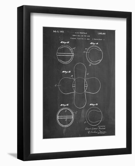 Tennis Ball Patent-null-Framed Art Print