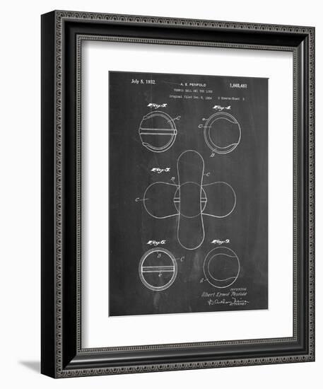 Tennis Ball Patent-null-Framed Art Print