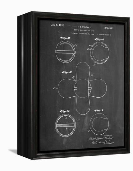 Tennis Ball Patent-null-Framed Stretched Canvas