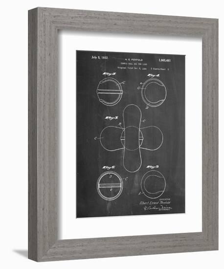 Tennis Ball Patent-null-Framed Premium Giclee Print
