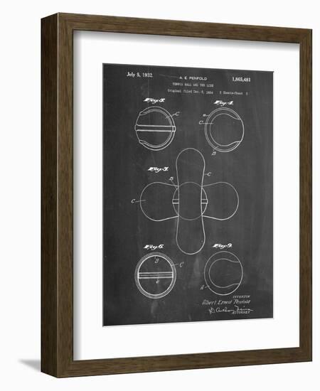 Tennis Ball Patent-null-Framed Premium Giclee Print