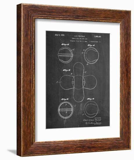 Tennis Ball Patent-null-Framed Premium Giclee Print