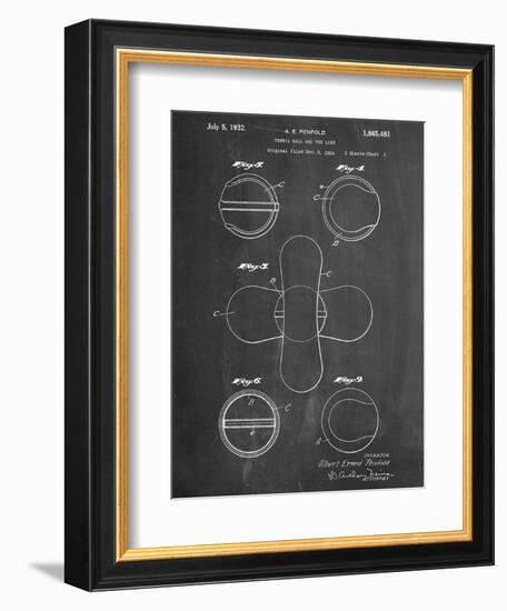 Tennis Ball Patent-null-Framed Premium Giclee Print