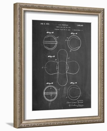 Tennis Ball Patent-null-Framed Art Print