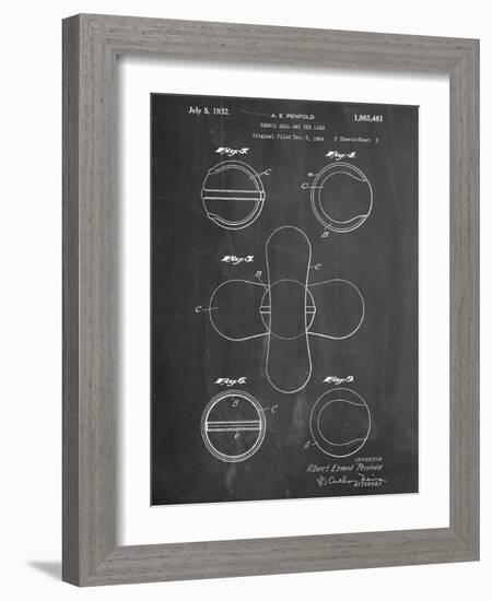 Tennis Ball Patent-null-Framed Art Print