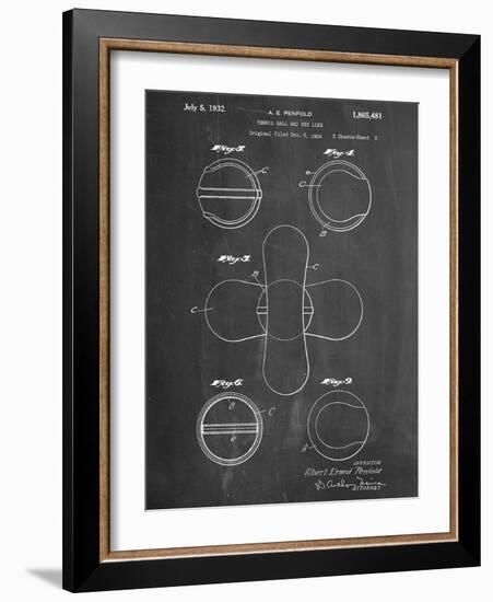 Tennis Ball Patent-null-Framed Art Print