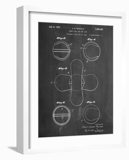 Tennis Ball Patent-null-Framed Art Print