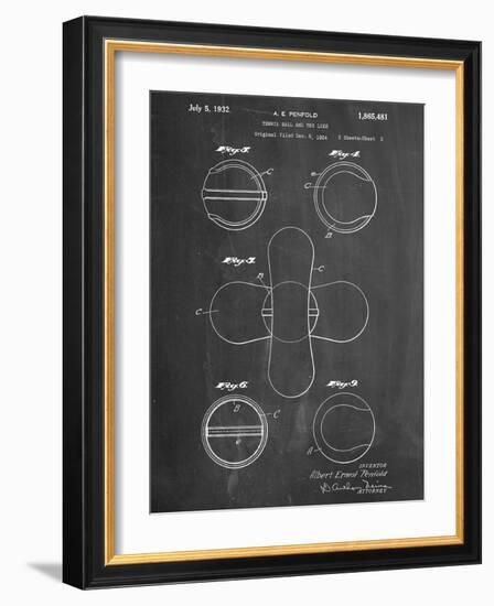 Tennis Ball Patent-null-Framed Art Print