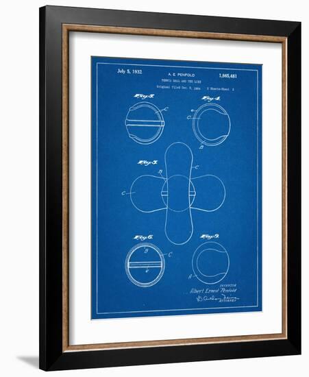 Tennis Ball Patent-null-Framed Art Print