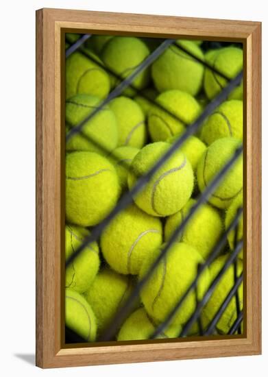 Tennis Balls at the Mediolanum Tennis in Milan-null-Framed Premier Image Canvas