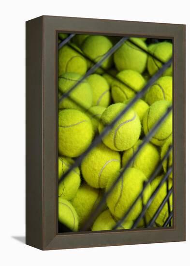 Tennis Balls at the Mediolanum Tennis in Milan-null-Framed Premier Image Canvas