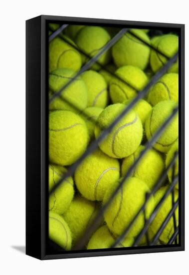 Tennis Balls at the Mediolanum Tennis in Milan-null-Framed Premier Image Canvas