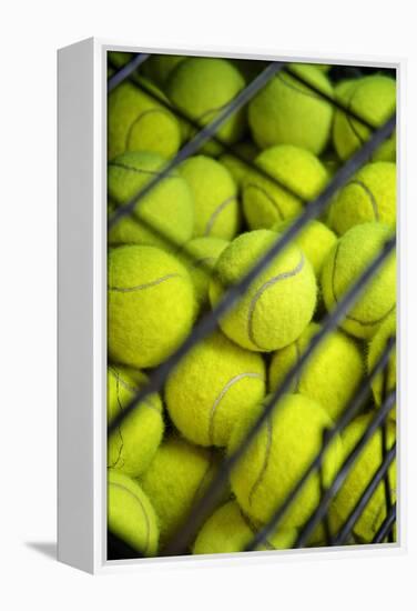 Tennis Balls at the Mediolanum Tennis in Milan-null-Framed Premier Image Canvas