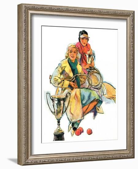 "Tennis Champs,"August 22, 1931-Alan Foster-Framed Giclee Print