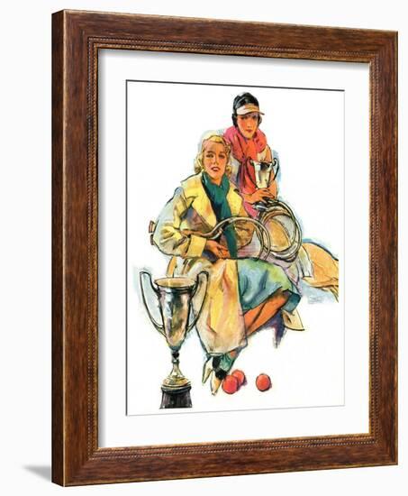 "Tennis Champs,"August 22, 1931-Alan Foster-Framed Giclee Print