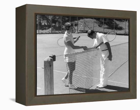 Tennis Chivalry 1930s-null-Framed Premier Image Canvas