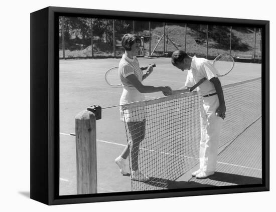 Tennis Chivalry 1930s-null-Framed Premier Image Canvas