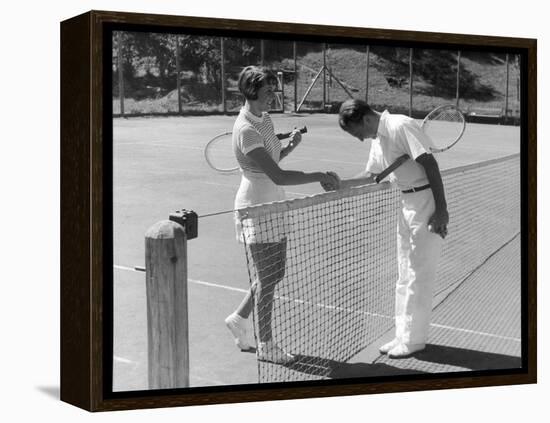 Tennis Chivalry 1930s-null-Framed Premier Image Canvas