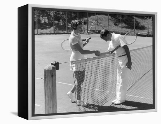 Tennis Chivalry 1930s-null-Framed Premier Image Canvas