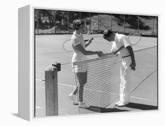 Tennis Chivalry 1930s-null-Framed Premier Image Canvas