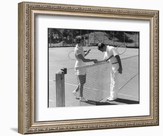 Tennis Chivalry 1930s-null-Framed Photographic Print