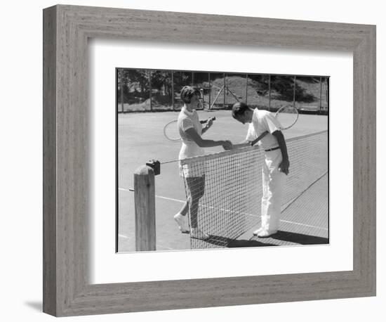 Tennis Chivalry 1930s-null-Framed Photographic Print