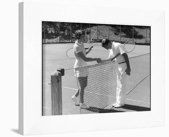 Tennis Chivalry 1930s-null-Framed Photographic Print