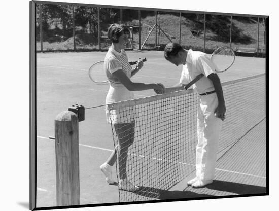 Tennis Chivalry 1930s-null-Mounted Photographic Print