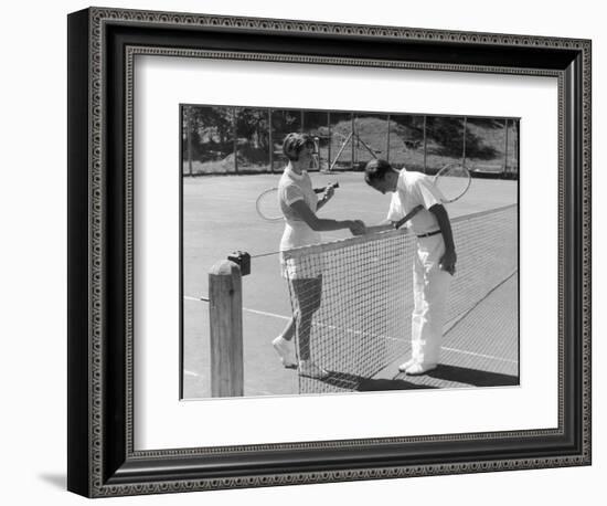 Tennis Chivalry 1930s-null-Framed Photographic Print