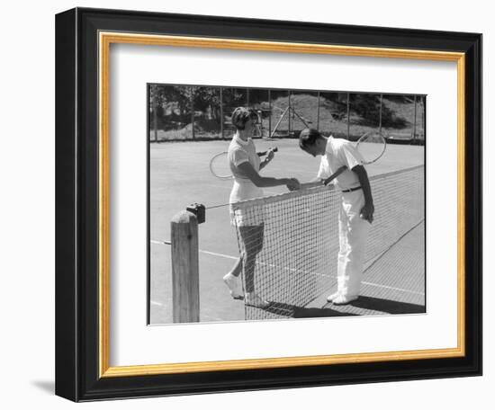 Tennis Chivalry 1930s-null-Framed Photographic Print