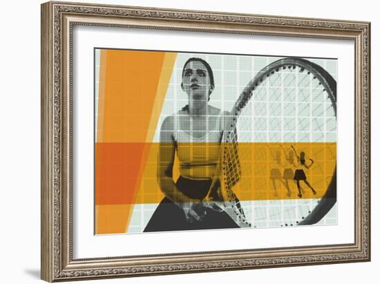 Tennis collage-null-Framed Giclee Print